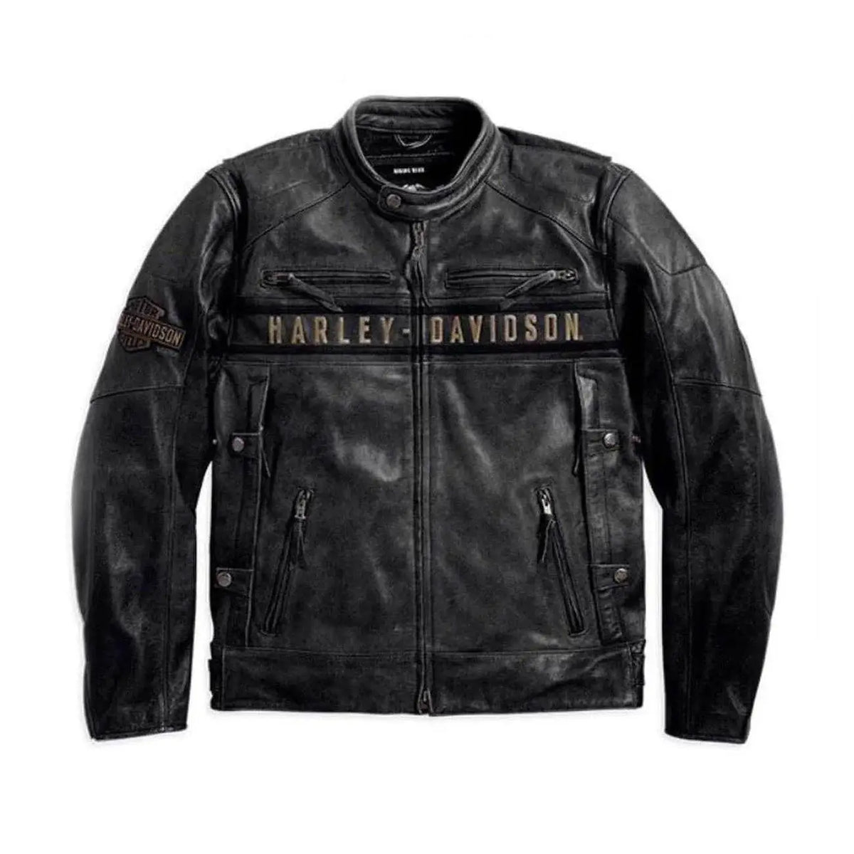 Harley-Davidson® Men’s Passing Link Triple Vent Leather Jacket -Cruise in Comfort