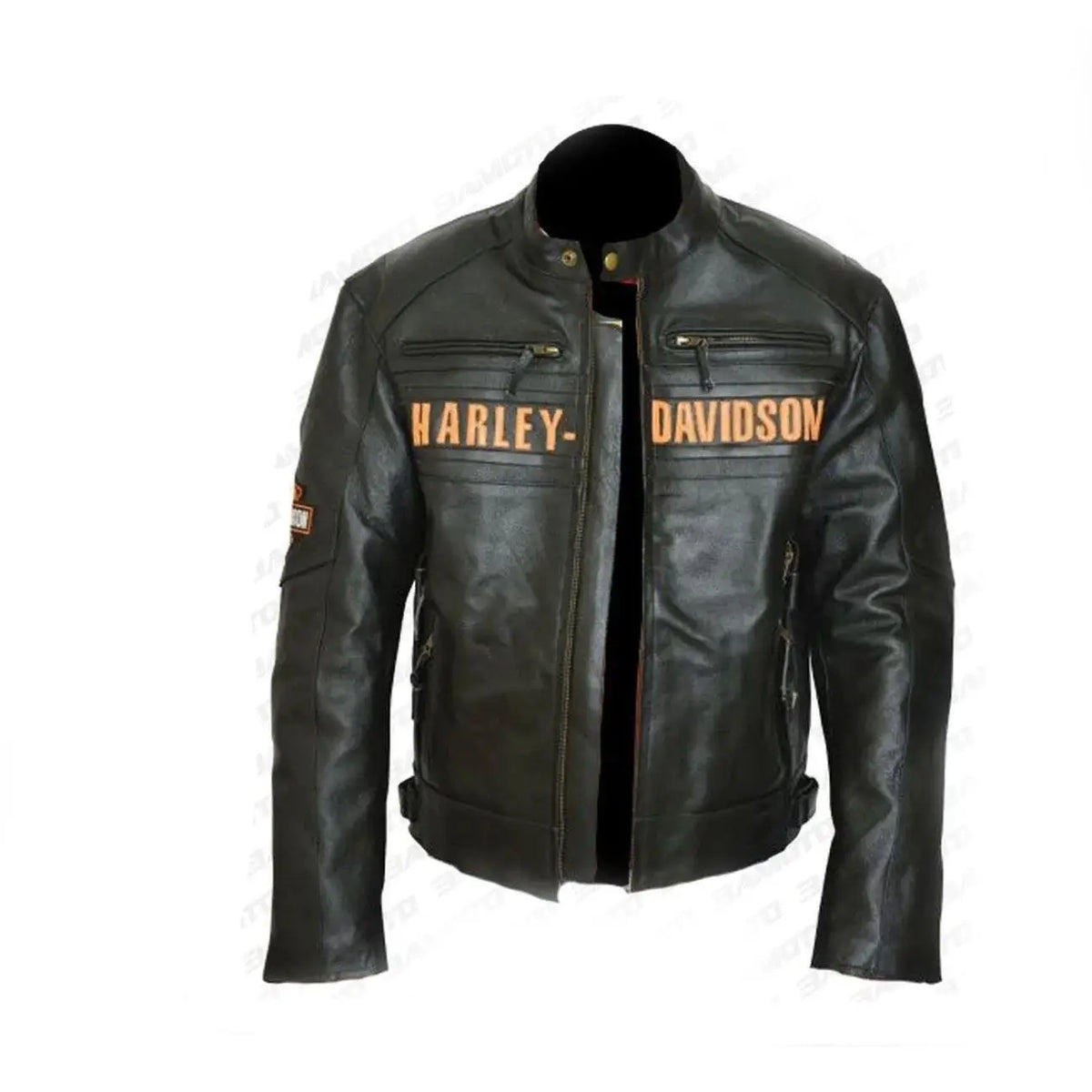 Bill Goldberg Black Harley Davidson Motorcycle Leather Jacket