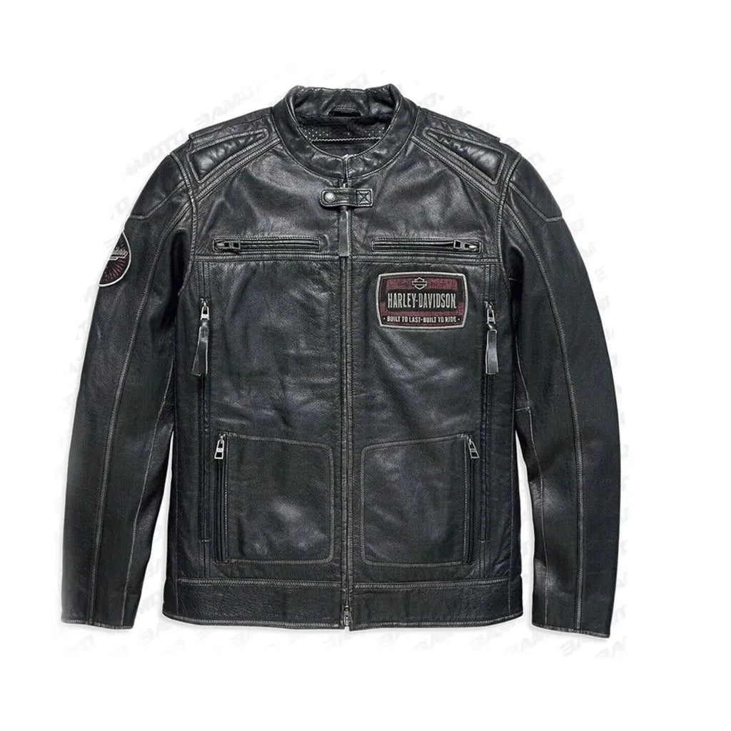 Harley Davidson Cowhide Black leather Jacket