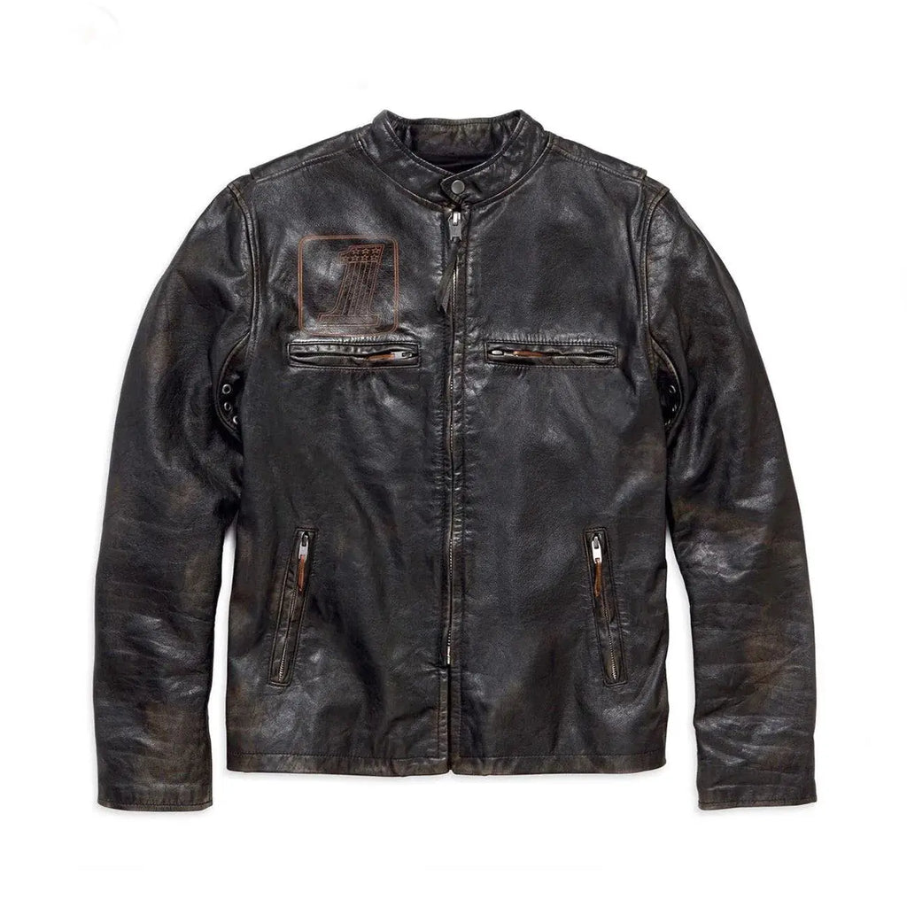 Harley-Davidson Men’s Speed Distressed Slim Fit Leather Jacket