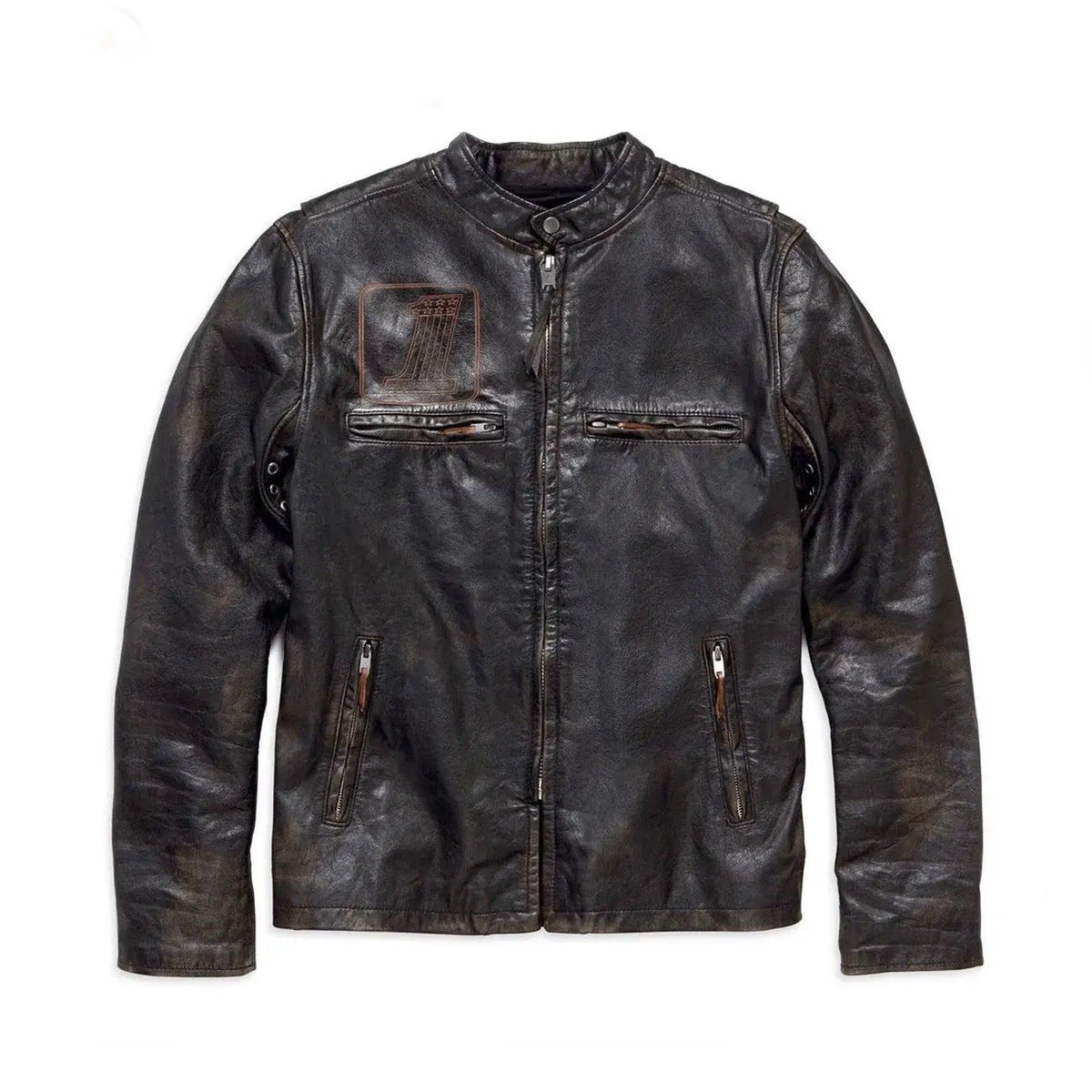 Harley-Davidson Men’s Speed Distressed Slim Fit Leather Jacket