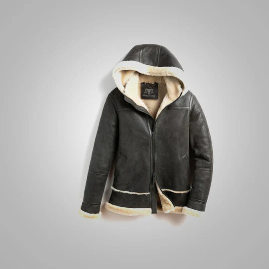Women B3 Flying RAF Aviator Real Fur Leather Bomber Jacket