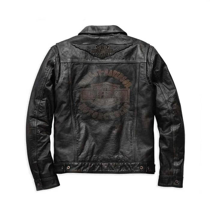 Harley-Davidson Men’s Digger Slim Fit Washed Leather Jacket