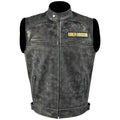 Harley Davidson Men’s Genuine Leather Black Biker Vest Leather Vest Motorcycle