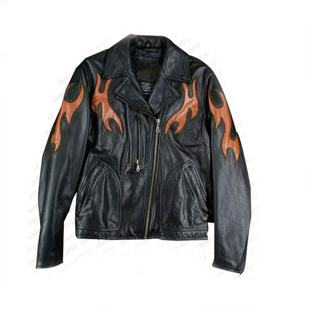 Harley Davidson Biker Leather Jacket Black Women’s