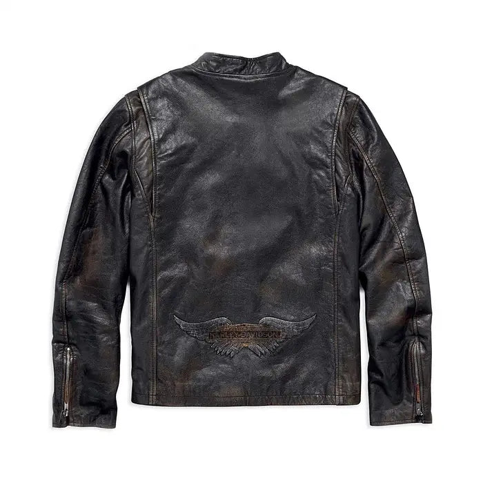 Harley-Davidson Men’s Speed Distressed Slim Fit Leather Jacket