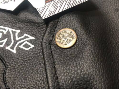 Premium Vest HD Reflective Skull Vest Men’s Harley Motorcycle Cowhide Leather
