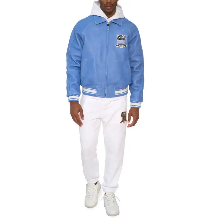 Avirex Vintage Denim Icon Leather Jacket