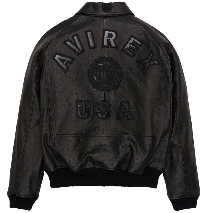 Avirex Ostrich Icon Leather Jacket