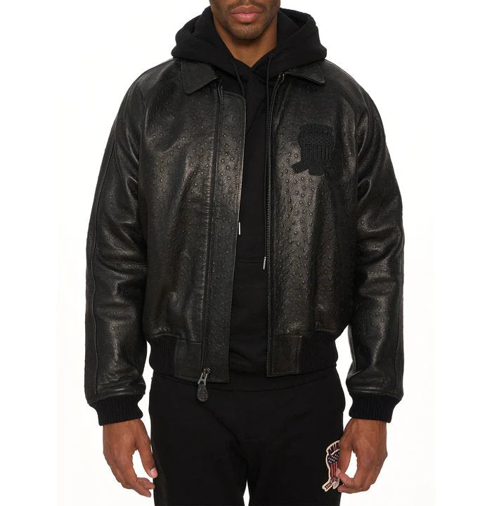 Avirex Ostrich Icon Leather Jacket