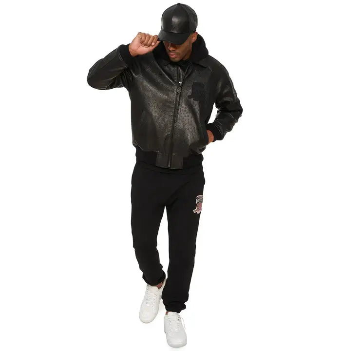 Avirex Ostrich Icon Leather Jacket