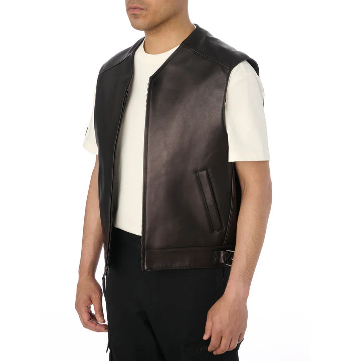 Men’s Avirex Rides Leather Vest
