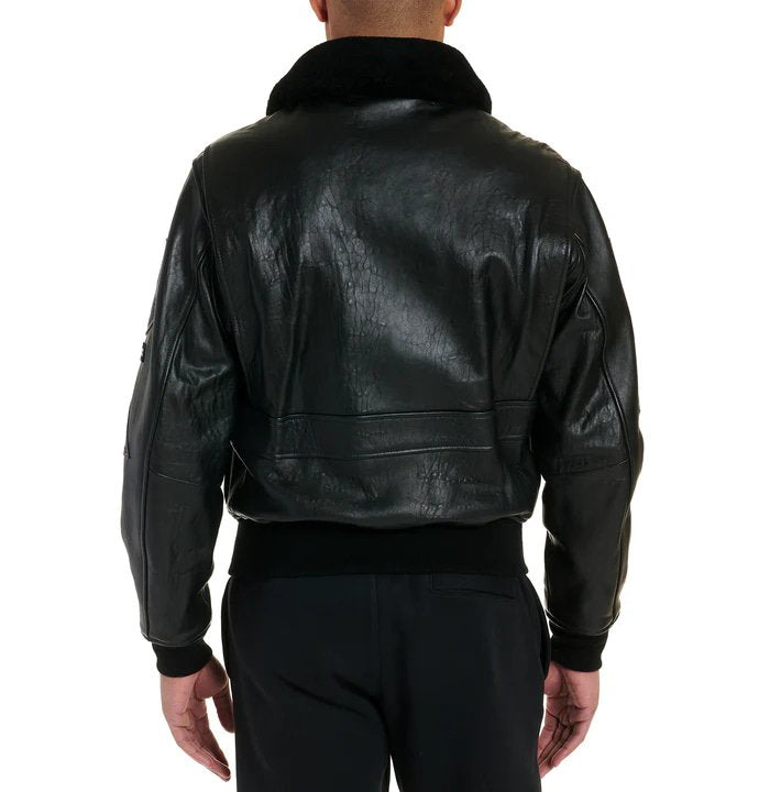 Avirex Black G-1 Bomber Leather Jacket