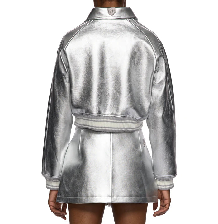 Shine Bright Limited Edition Cropped Metallic Icon Silver Jacket
