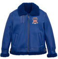 Avirex B3 Mazarine Blue Shearling Leather Jacket