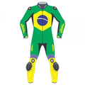 Brazil Flag Supermoto Leathers for Protection and Style