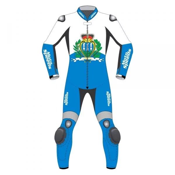 Custom San Marino Flag Motorcycle Suit