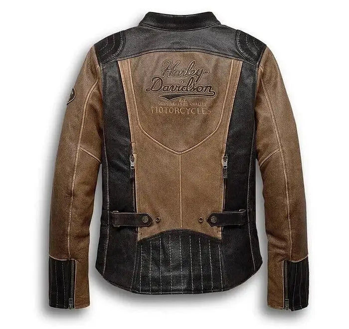 Harley Davidson Women’s Gallun Triple Vent Brown Leather Jacket