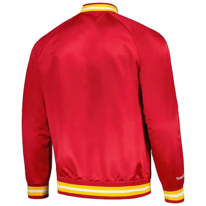 Houston Rockets Mitchell & Ness Throwback Raglan Jacket – Red