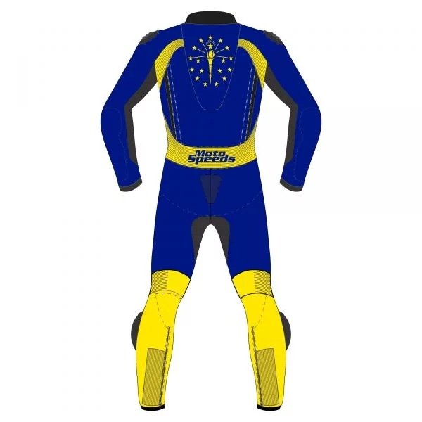 Indiana Flag Custom Leather Racing Suit