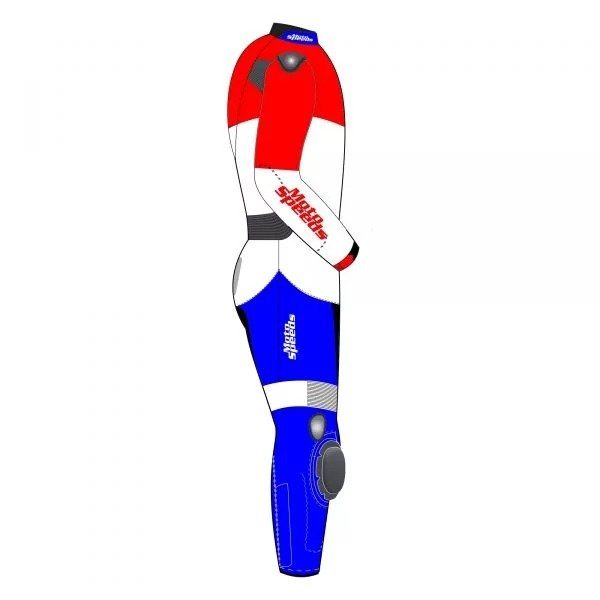 Leather Moto Suit with Netherlands Flag Design