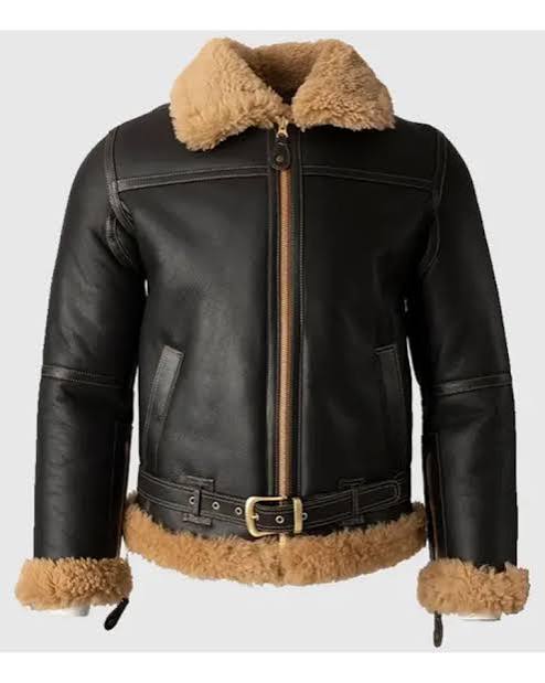 Lewis Battle SF Bomber Shearling Fur Jacket for Men
