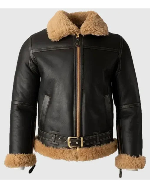 Lewis Battle SF Bomber Shearling Fur Jacket for Men