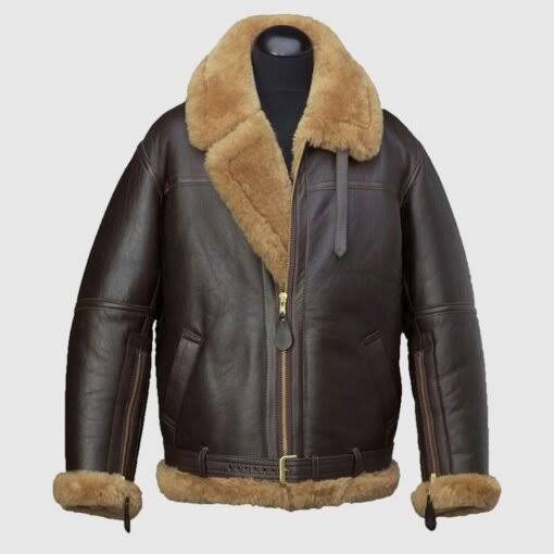 Lewis Battle SF Bomber Shearling Fur Jacket for Men