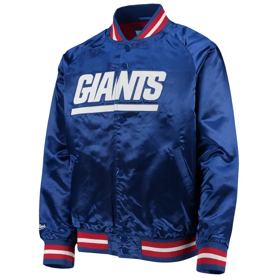 Lightweight Youth Mitchell & Ness New York Giants Satin Full-Snap Jacket
