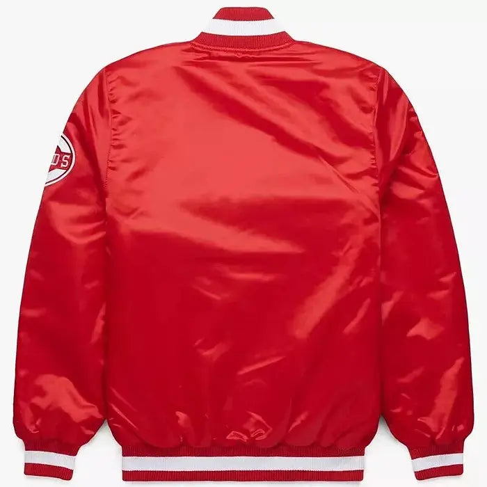 MLB Vintage 1980s Cincinnati Reds Satin Baseball Letterman Jacket
