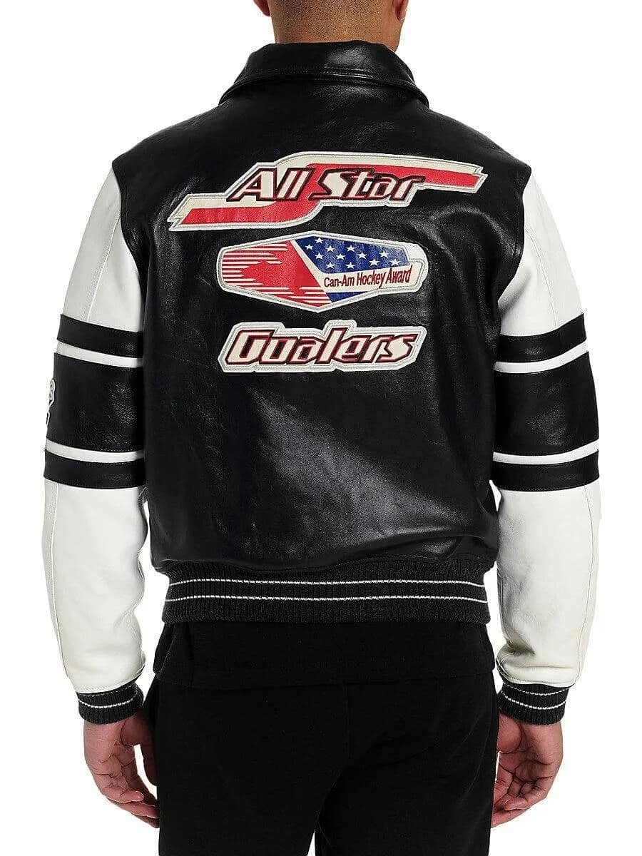 Men’s Avirex All Star Black Leather Jacket