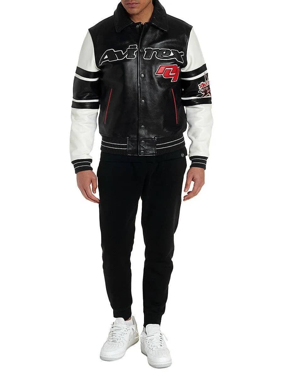Men’s Avirex All Star Black Leather Jacket