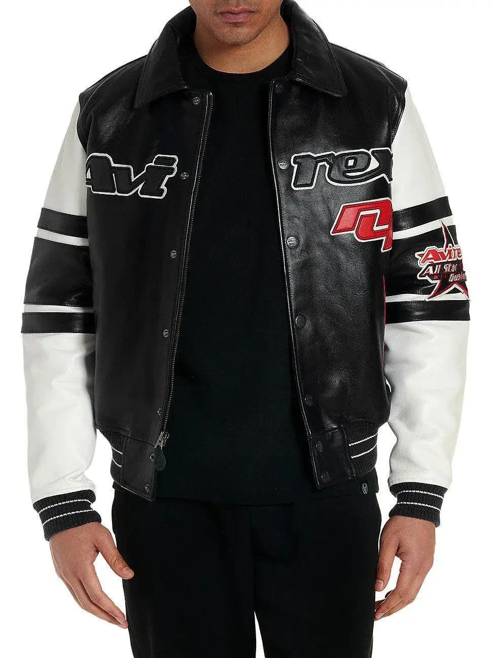 Men’s Avirex All Star Black Leather Jacket