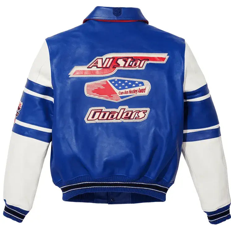 Men’s Avirex All Star Blue Leather Jacket