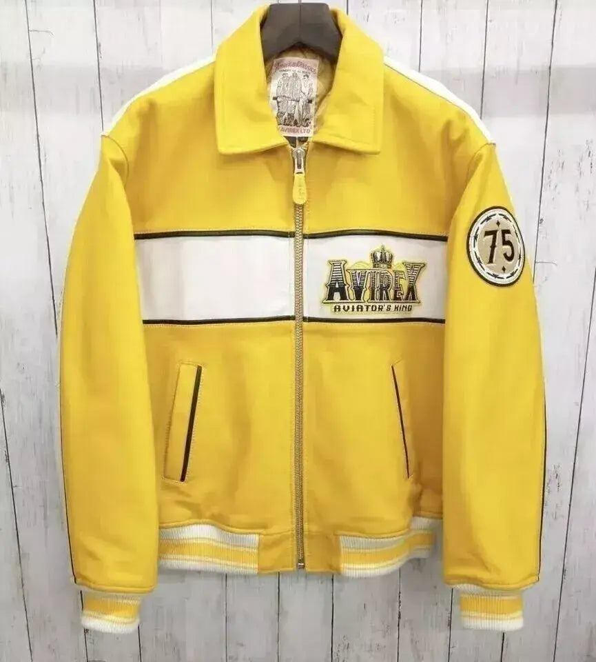 Men’s Avirex Classic King 75 Yellow Aviator Jacket