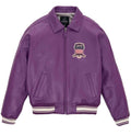 Men’s Avirex Icon Bomber Burgundy Leather Jacket