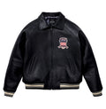 Men's Avirex Jet Black Icon Bomber Leather Jacket