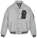 Men’s Avirex Limited Edtion Grey Twin Dragon Leather Jacket