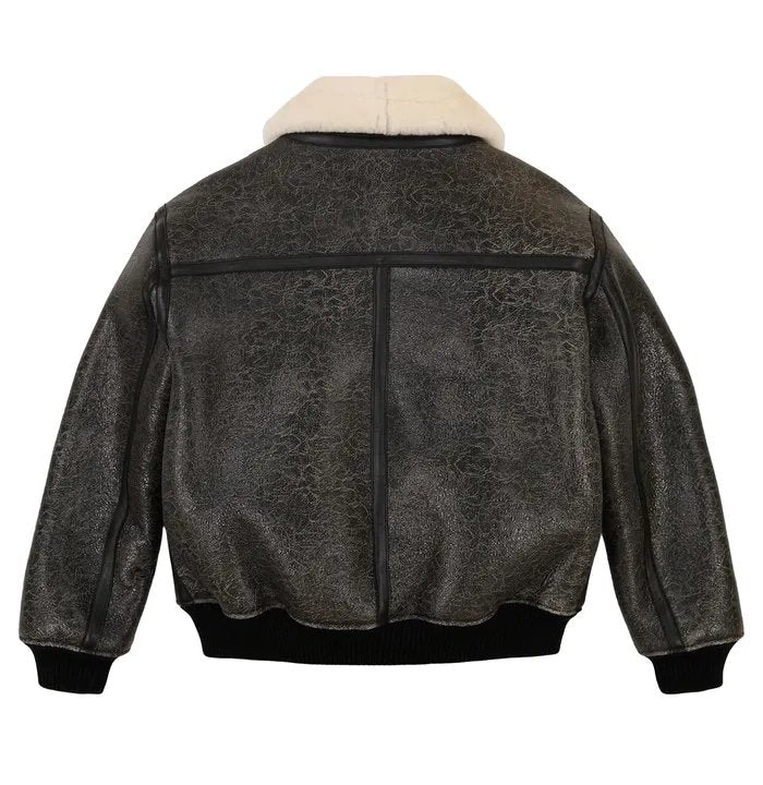 Men’s Avirex Shearling Real Fur Leather Jacket