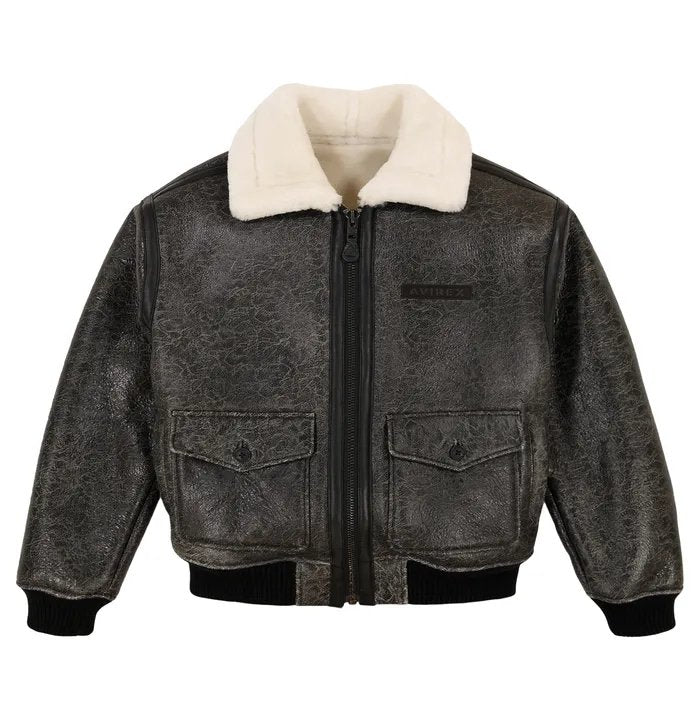 Men’s Avirex Shearling Real Fur Leather Jacket