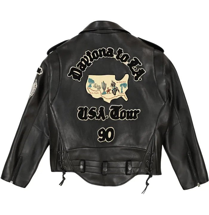 Men’s Avirex USA Tour Motorcycle Leather Jacket