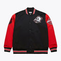 Men’s Buffalo Sabres Black Heavyweight Satin Jacket – Prime Time Full-Snap