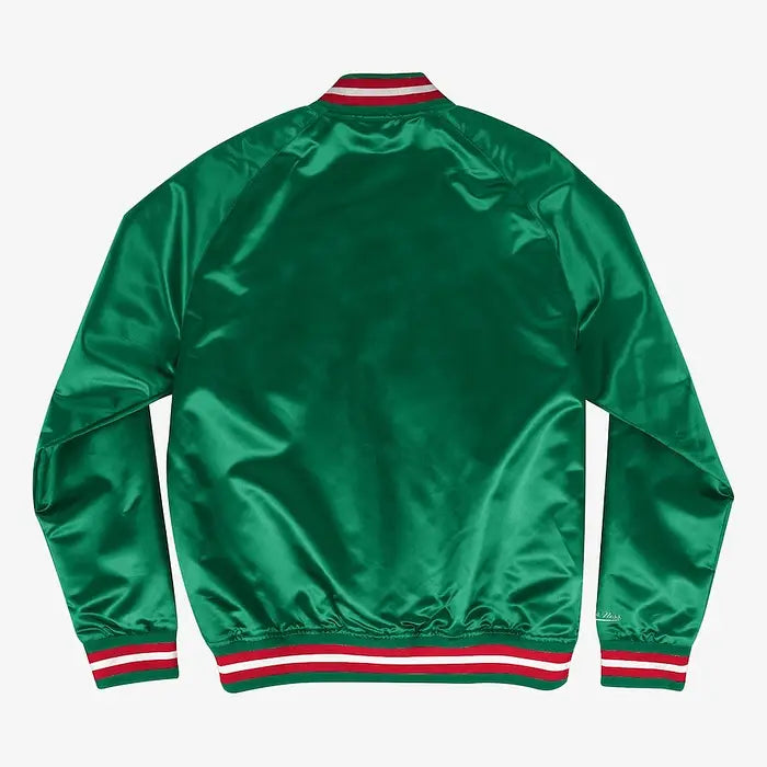 Men’s Green Milwaukee Bucks Lightweight Satin Full-Snap Jacket
