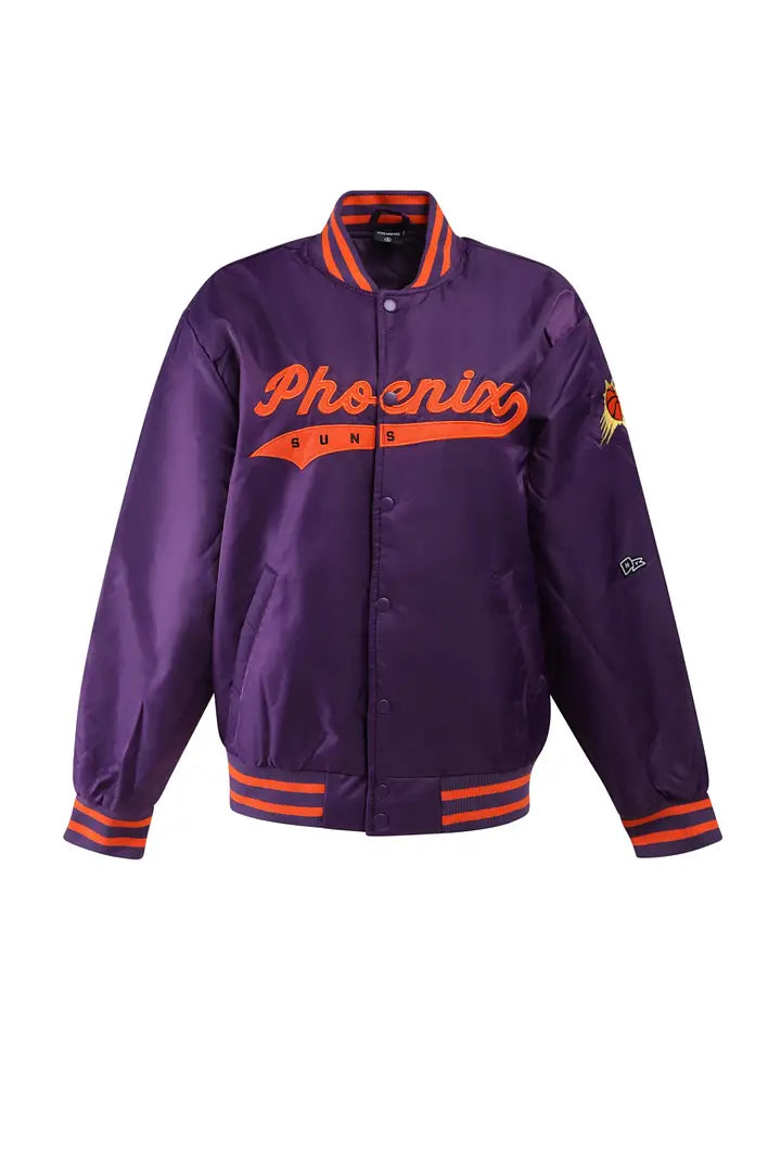 Men’s Phoenix Suns NBA Vintage 80s 90s Satin Bomber Style Varsity Jacket