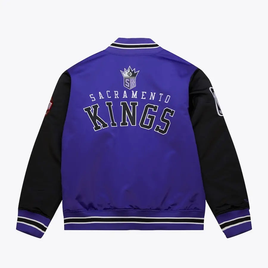 Men’s Purple Sacramento Kings Primetime Vintage Satin Full-Snap Jacket