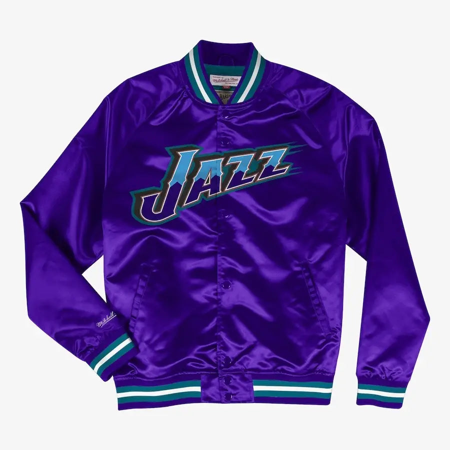 Men’s Purple Utah Jazz Lightweight Satin Full-Snap Jacket