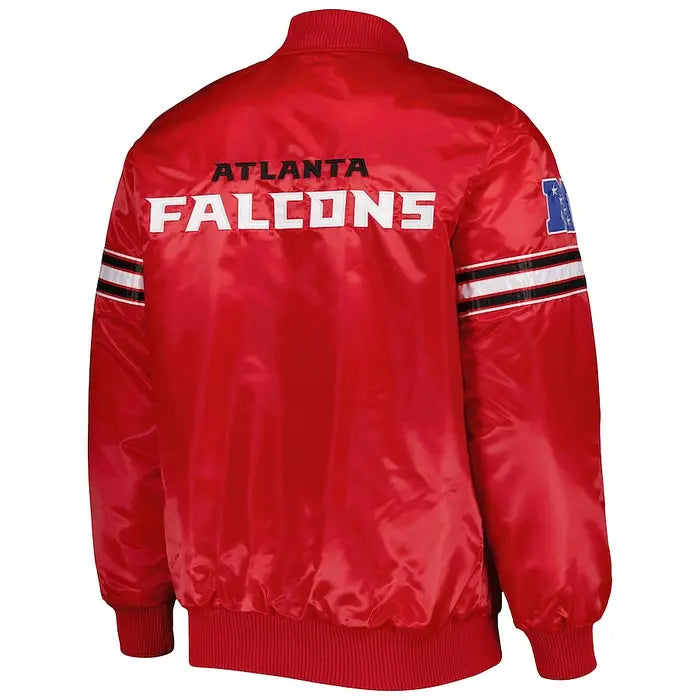 Men’s Starter Red Atlanta Falcons Pick and Roll Snap-Up Jacket