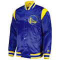 Men’s Royal Golden State Warriors Satin Varsity Jacket