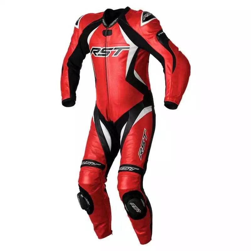 Men’s Red EVO 4 Racing Leather Suit with CE Protection