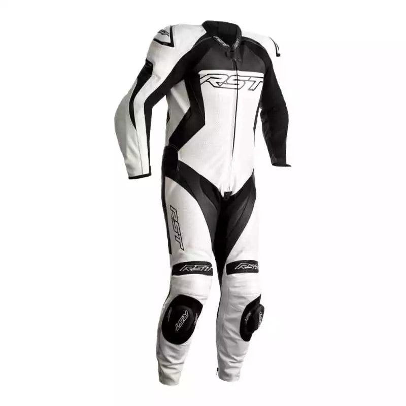 Men’s White EVO 4 Racing Leather Suit with CE Protection